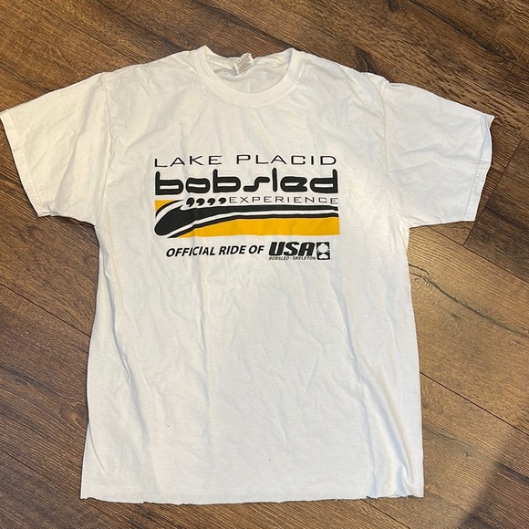 Lake Placid Bottom raw hem T-Shirt - Picture 1 of 3